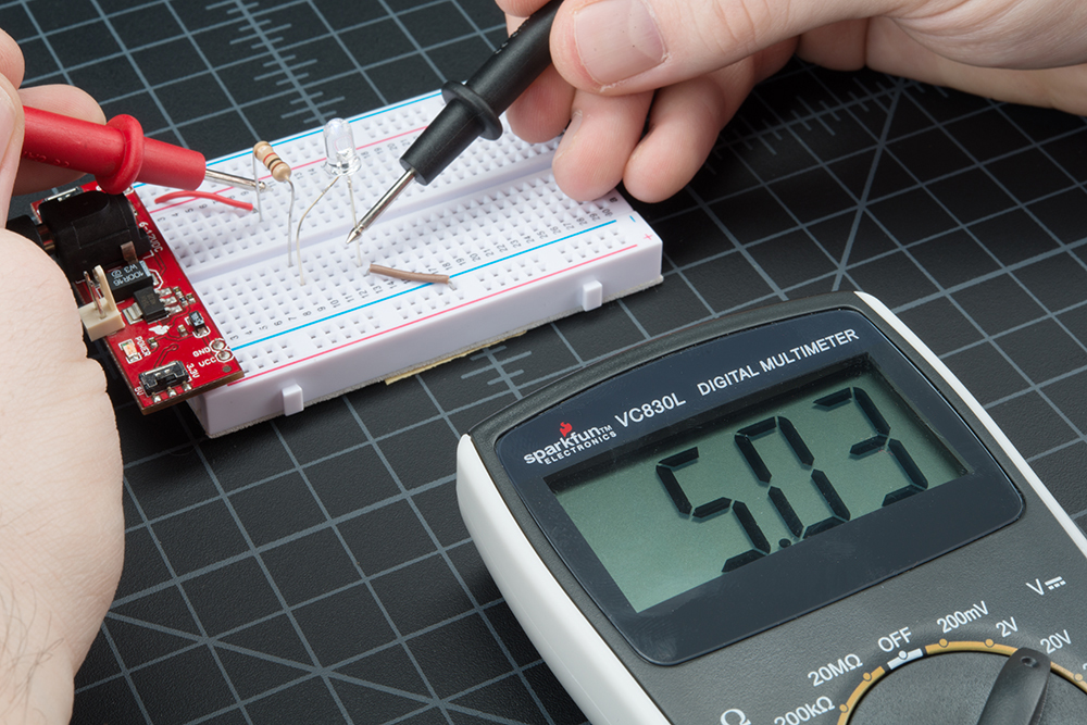 Multimeter to check DC voltage.