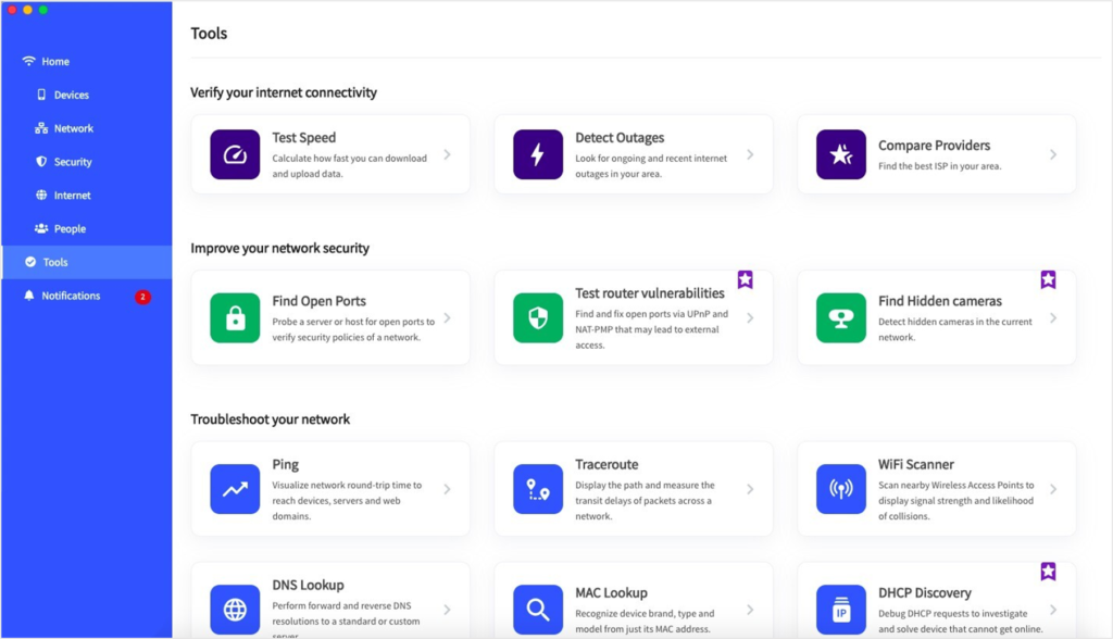 Secure Internet Activity using Fing.